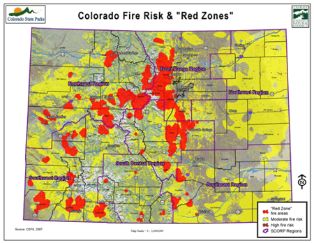 CO Fire Risk and Red Zones